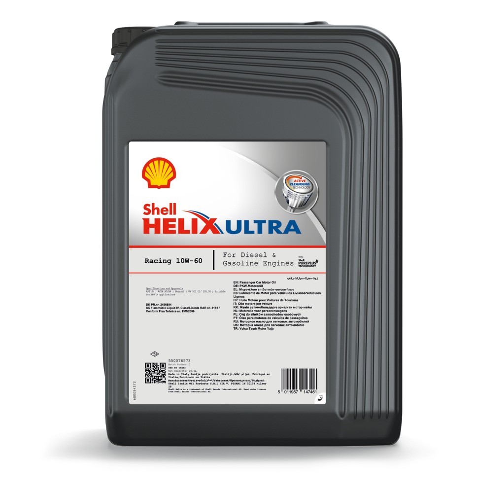 Shell Helix Ultra Racing 10W-60 (20L) - oryginalne oleje i smary Shell