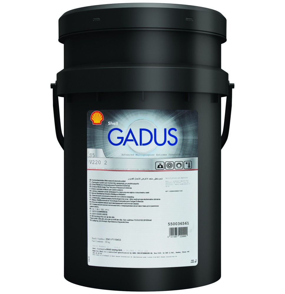 Shell Gadus S5 V220 2 (18KG) - oryginalne oleje i smary Shell