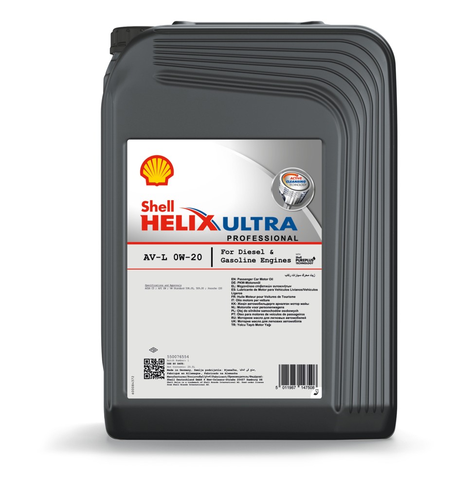 Shell Helix Ultra Professional AV-L 0W-20 (20L) - oleje Shell
