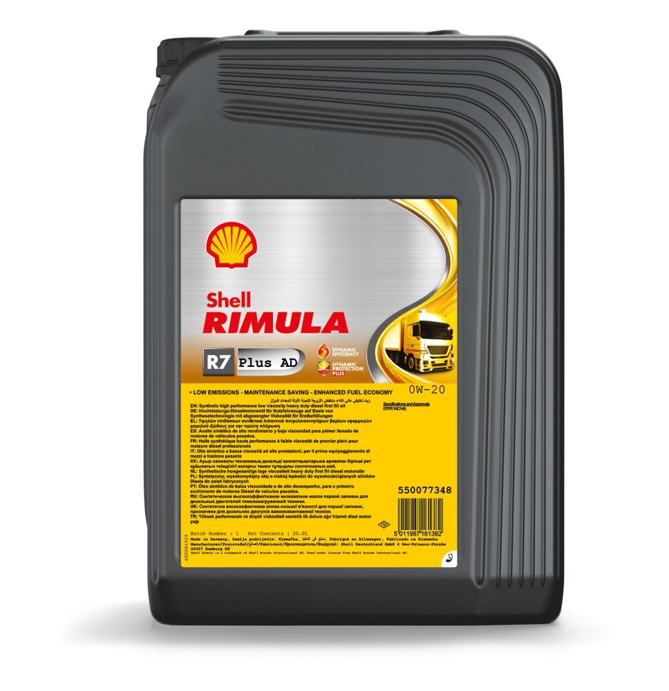 Shell Rimula R7 Plus AD 0W-20 (20L) - oryginalne oleje i smary Shell