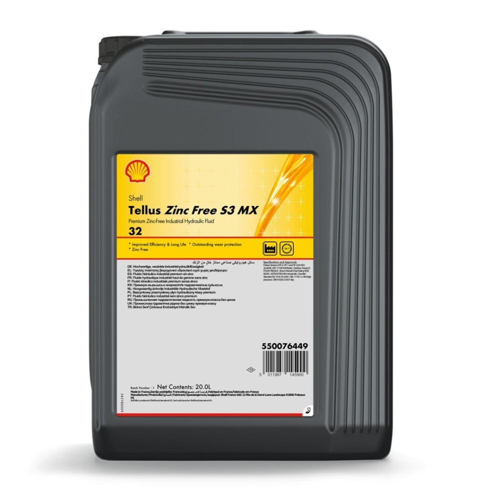 Shell Tellus Zinc Free S3 MX 32 (20L)